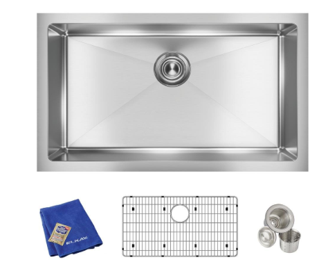 Best Elkay Kitchen Sink 2023 Reviews Undermount And Topmount   Elkay Crosstown 16 Gauge Stainless Steel Single Bowl Undermount Sink Kit 