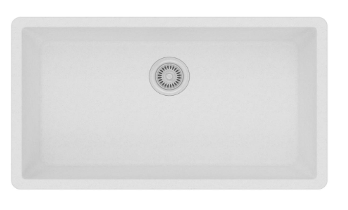 Elkay Quartz Classic White Single Bowl Undermount Sink