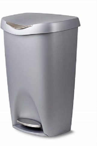 plastic trash can